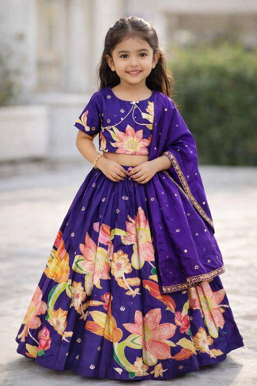 NEW LAUNCING KIDS LEHENGA CHOLI chinon silk Mumbai kids clothing distributors